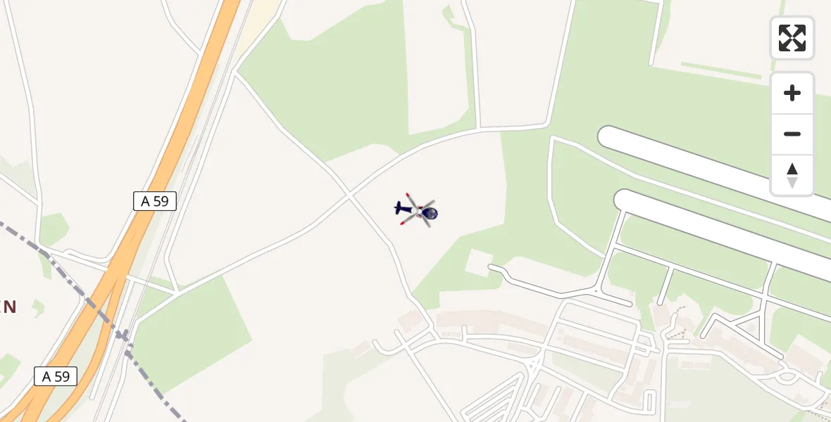 Routekaart van de vlucht: Polizeihubschrauber nach Sankt Augustin