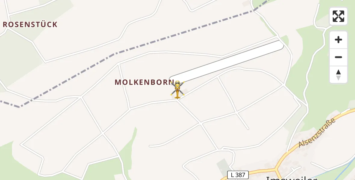 Routekaart van de vlucht: Rettungshubschrauber nach Imsweiler UL