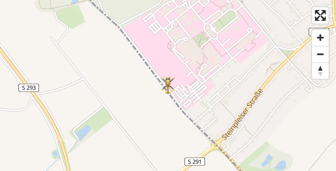 Routekaart van de vlucht: Rettungshubschrauber nach ADAC Air Rescue Station Zwickau Hubschrauberlandeplatz