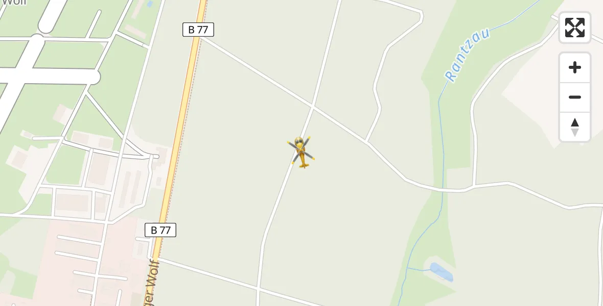 Flugroute Rettungshubschrauber Hohenlockstedt - Hohenlockstedt, 01 April 2026, 14:05