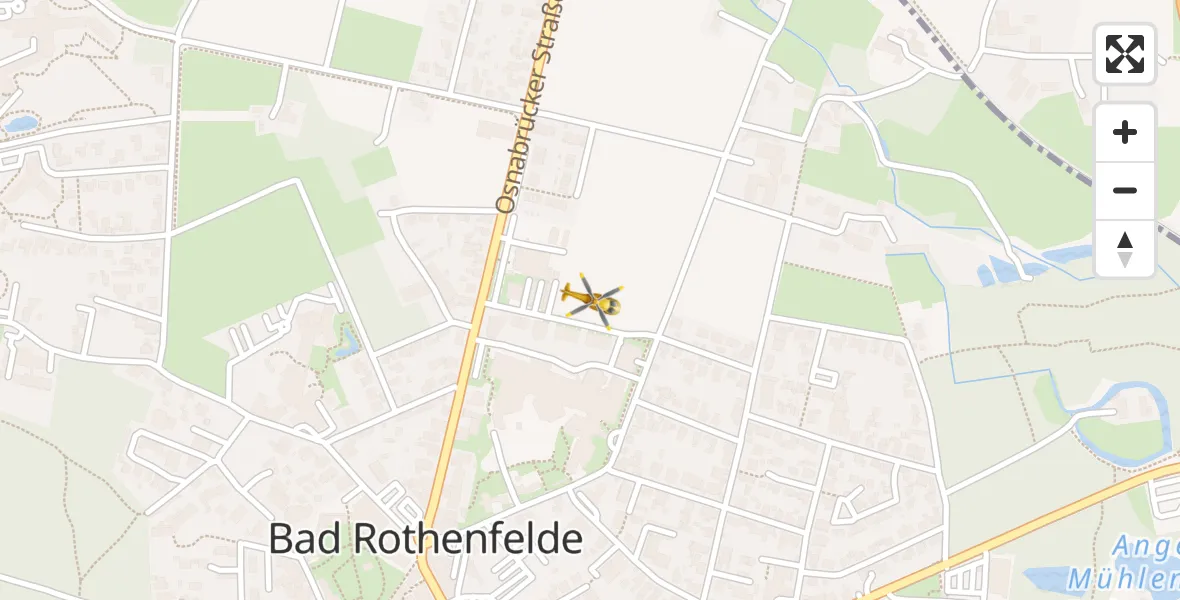 Flugroute Ambulanzhubschrauber Bad Rothenfelde - Bad Rothenfelde, 01 April 2026, 14:06