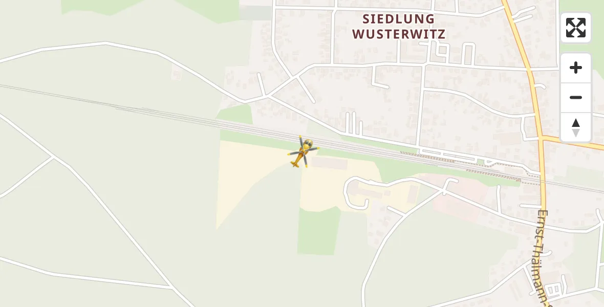 Flugroute Rettungshubschrauber Wusterwitz - Wusterwitz, 01 April 2026, 14:24