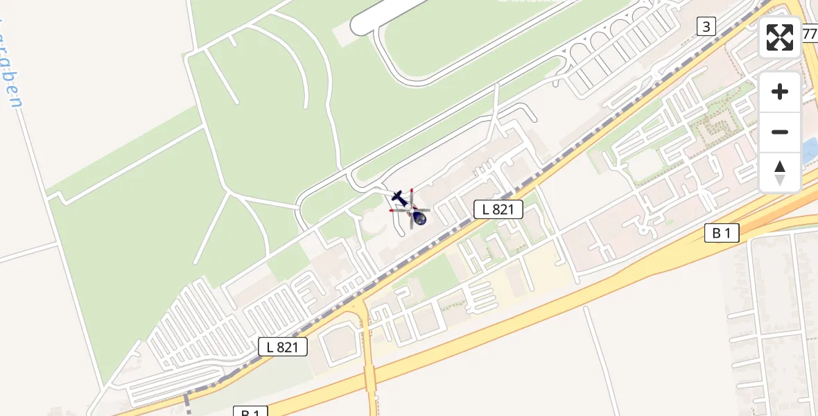 Flugroute Polizeihubschrauber Dortmund Flughafen - Dortmund Flughafen, 01 April 2026, 14:34