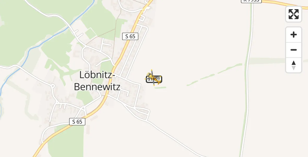 Flugroute Rettungshubschrauber Groitzsch - Groitzsch, 01 April 2026, 15:06