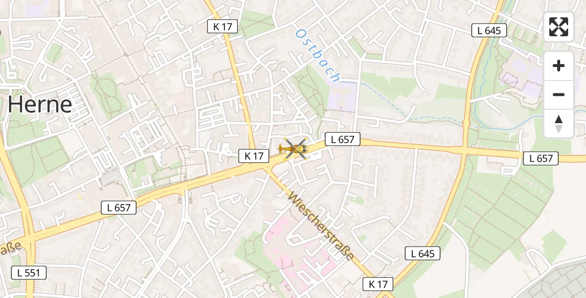 Flugroute Rettungshubschrauber Herne - Herne, 01 April 2026, 15:56