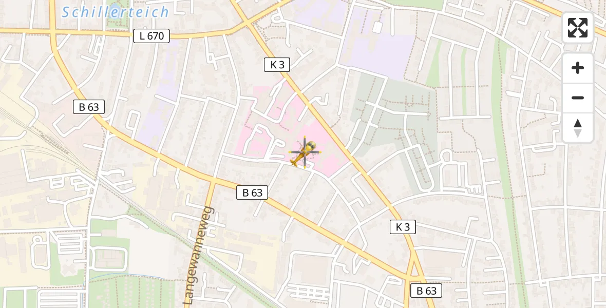 Routekaart van de vlucht: Rettungshubschrauber nach Hamm, Krokusweg