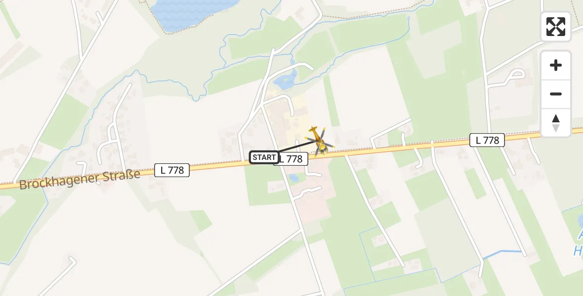 Flugroute Rettungshubschrauber Steinhagen - Steinhagen, 01 April 2026, 17:16