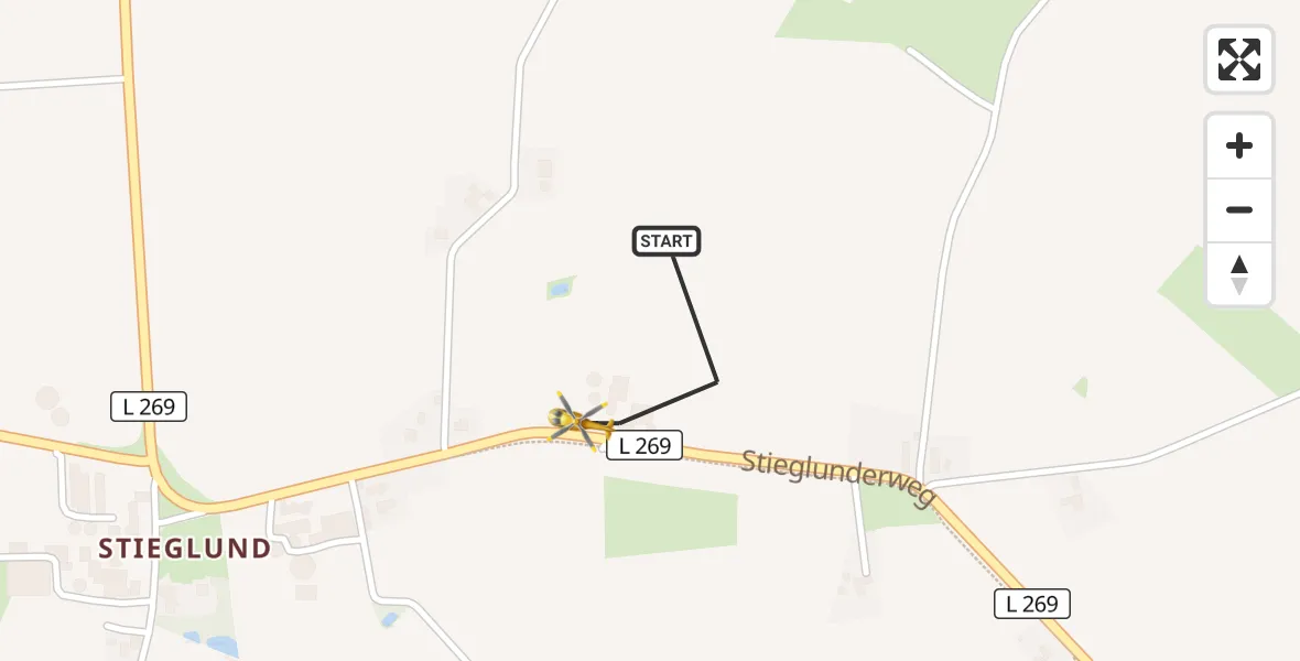 Flugroute Rettungshubschrauber Jörl - Jörl, 01 April 2026, 17:49