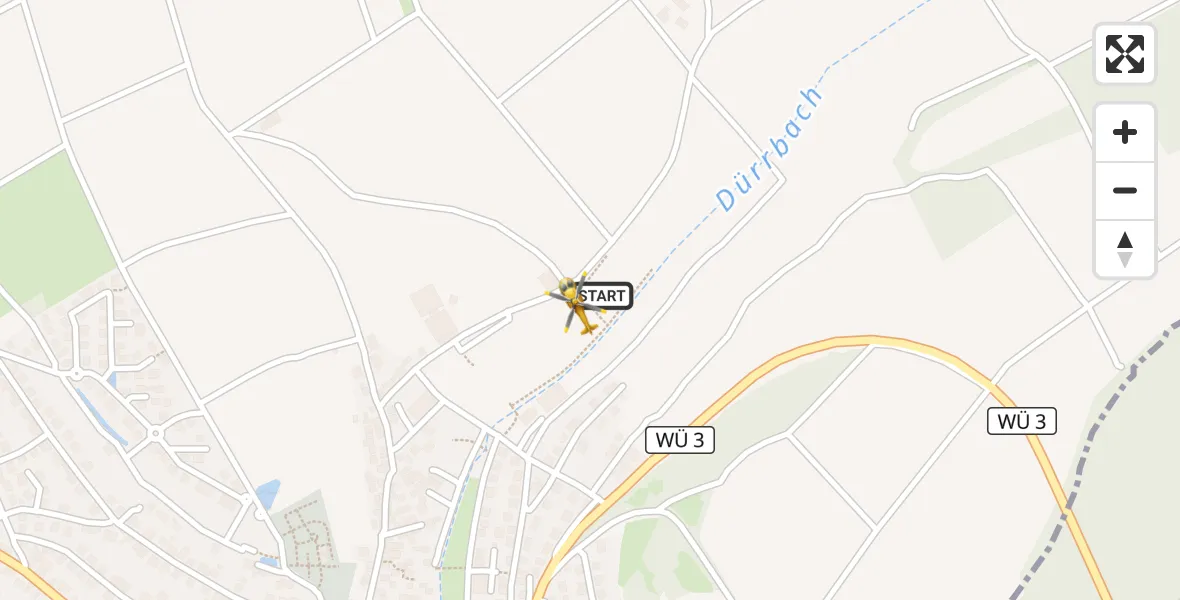 Flugroute Rettungshubschrauber Güntersleben - Güntersleben, 01 April 2026, 17:53