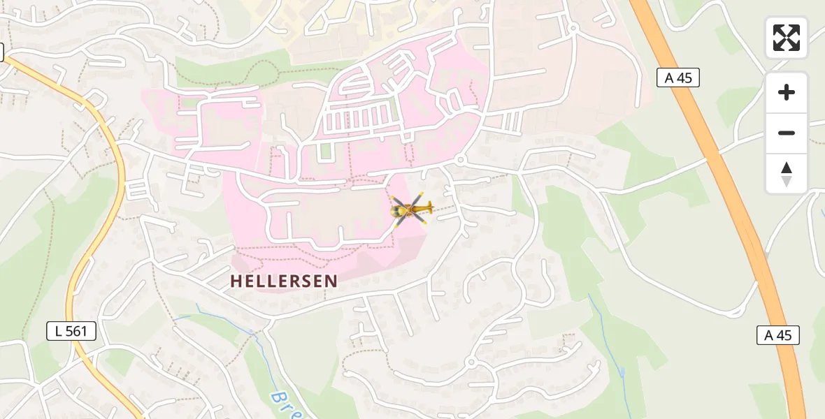 Flugroute Ambulanzhubschrauber Lüdenscheid - Lüdenscheid, 01 April 2026, 19:02