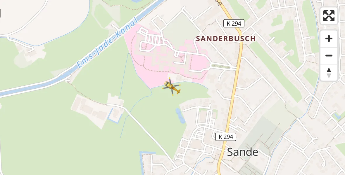 Routekaart van de vlucht: Rettungshubschrauber nach Sande