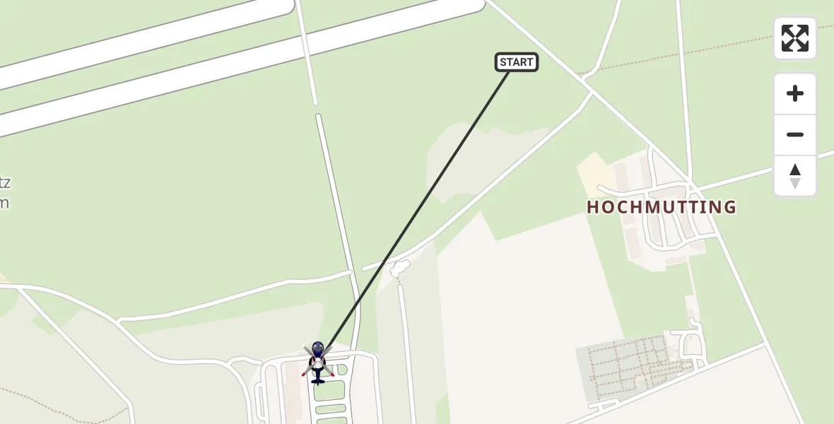 Flugroute Polizeihubschrauber Oberschleissheim Hubschrauberlandeplatz - Oberschleißheim, 01 April 2026, 21:18