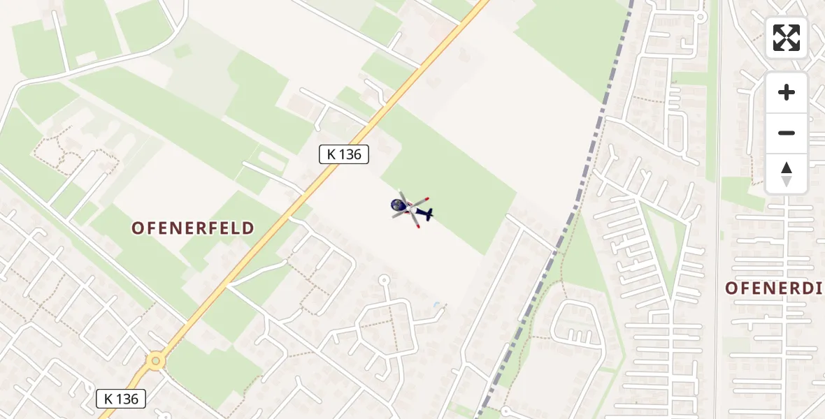 Routekaart van de vlucht: Polizeihubschrauber nach Wiefelstede