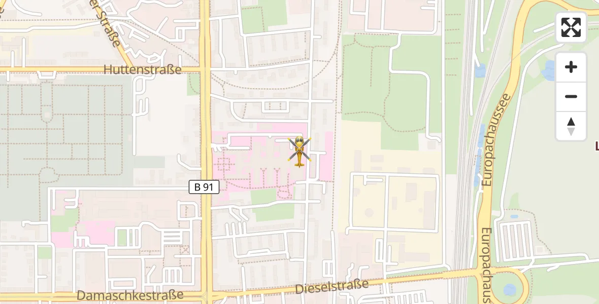 Flugroute Ambulanzhubschrauber BG Hospital Bergmannstrost Halle - BG Hospital Bergmannstrost Halle, 02 April 2026, 02:22