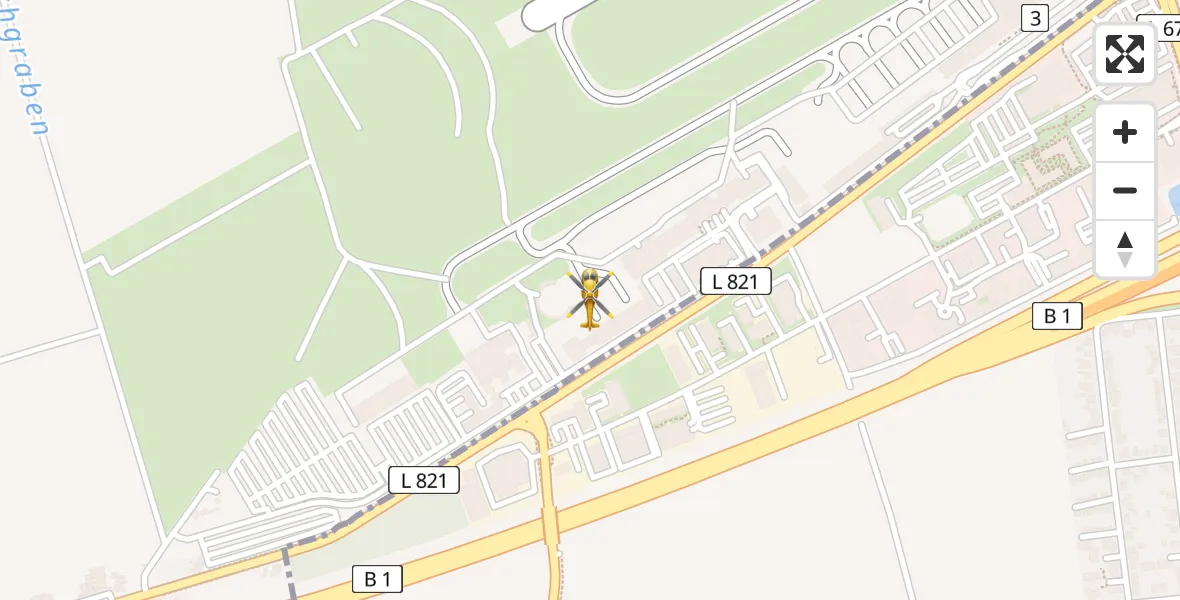 Flugroute Rettungshubschrauber Dortmund Flughafen - Dortmund Flughafen, 02 April 2026, 06:31