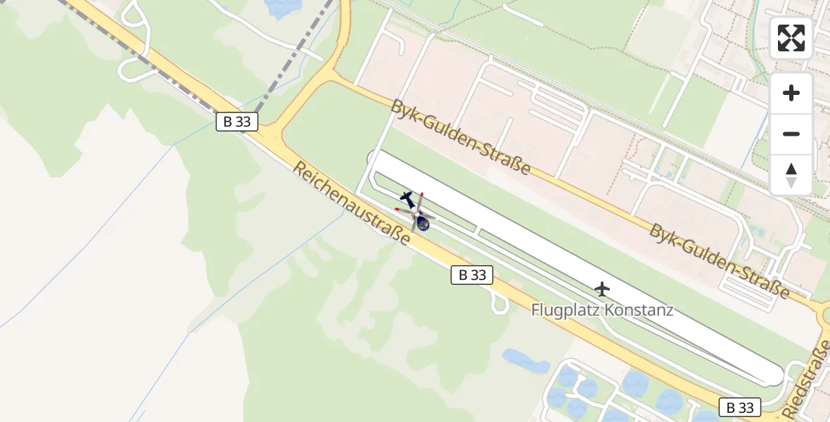 Flugroute Polizeihubschrauber Konstanz Flugplatz - Konstanz Flugplatz, 02 April 2026, 07:00