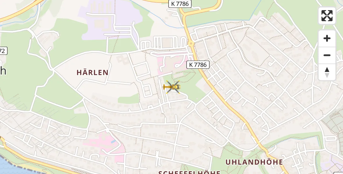 Flugroute Rettungshubschrauber Überlingen - Überlingen, 02 April 2026, 07:25