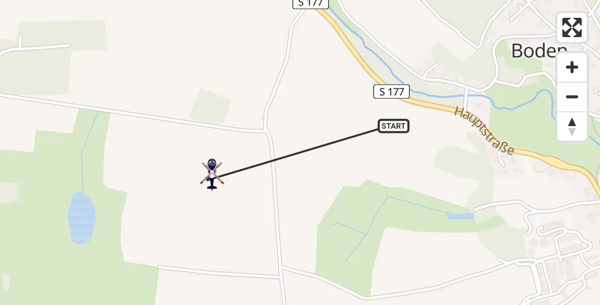 Routekaart van de vlucht: Polizeihubschrauber nach Radeburg, Silostraße