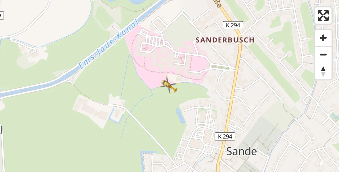 Routekaart van de vlucht: Rettungshubschrauber nach Sande, Am Gut Sanderbusch