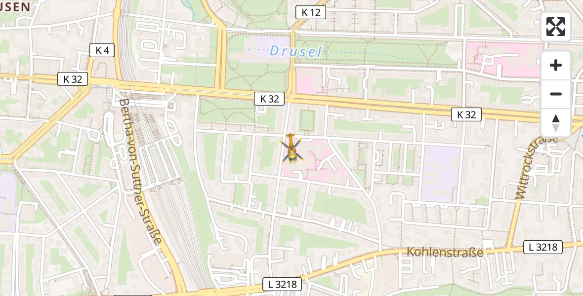Flugroute Rettungshubschrauber Kassel - Kassel, 02 April 2026, 08:24