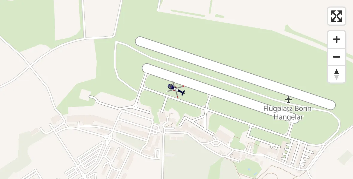 Flugroute Polizeihubschrauber Bonn-Hangelar Flugplatz - Bonn-Hangelar Flugplatz, 02 April 2026, 09:42