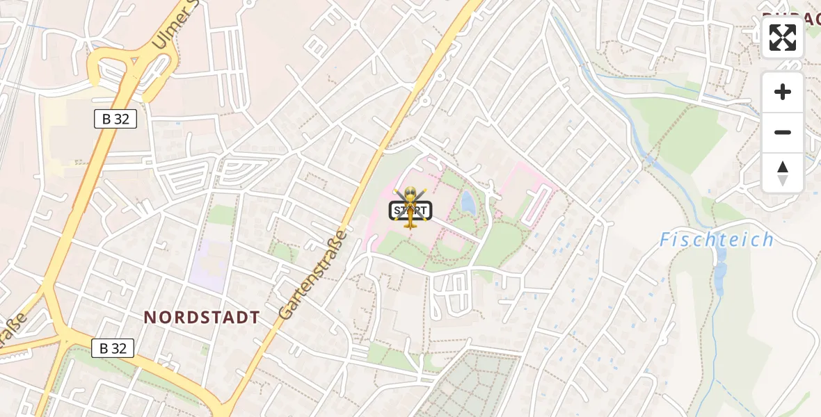 Routekaart van de vlucht: Rettungshubschrauber nach Sankt Elisabeth Hospital