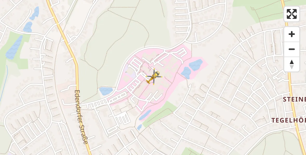 Routekaart van de vlucht: Rettungshubschrauber nach Itzehoe, Robert-Koch-Straße