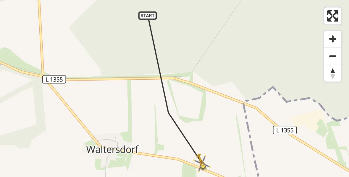 Routekaart van de vlucht: Rettungshubschrauber nach Meuselwitz, K 220