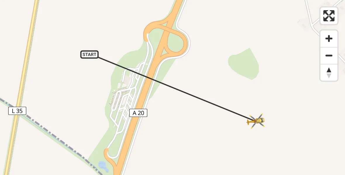 Routekaart van de vlucht: Rettungshubschrauber nach Völschow