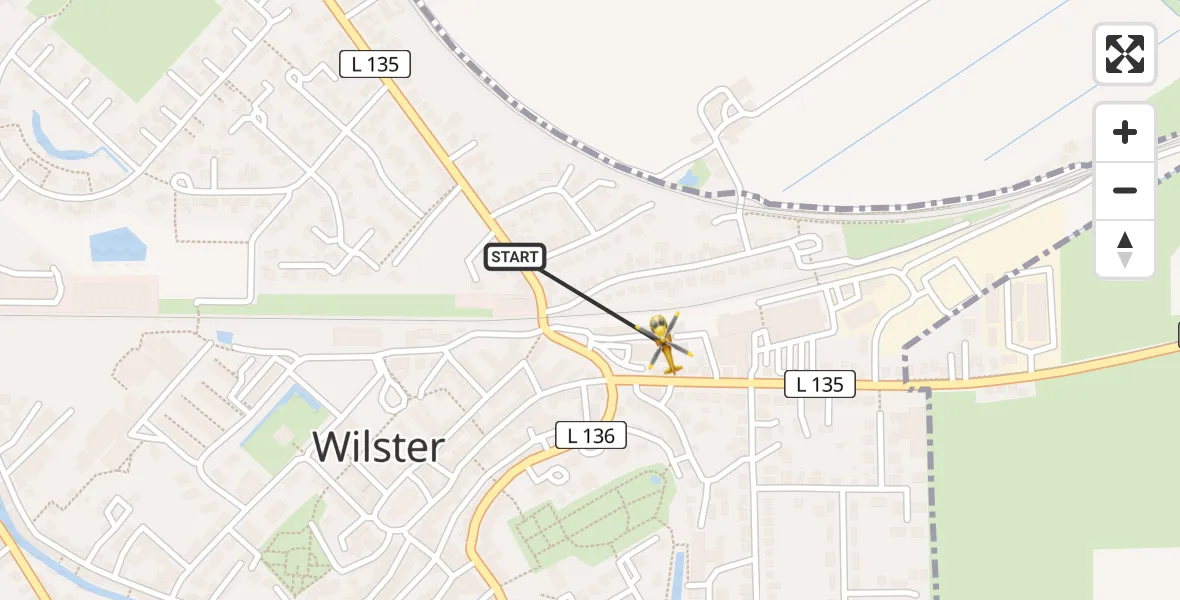 Routekaart van de vlucht: Rettungshubschrauber nach Wilster, Klosterhof