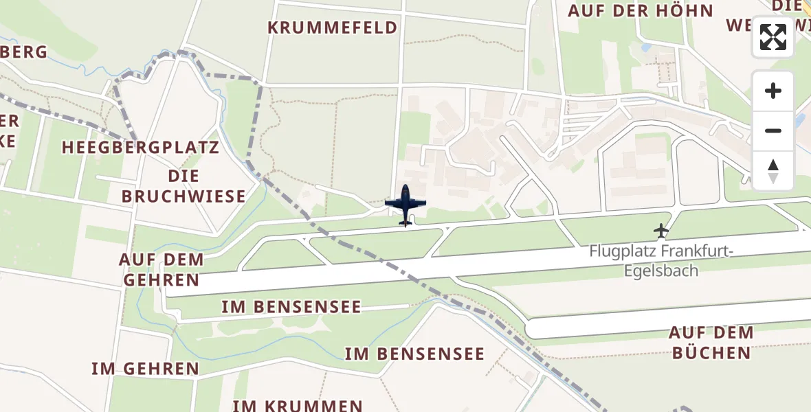 Flugroute Polizeiflugzeug Flughafen Frankfurt-Egelsbach - Flughafen Frankfurt-Egelsbach, 02 April 2026, 13:36