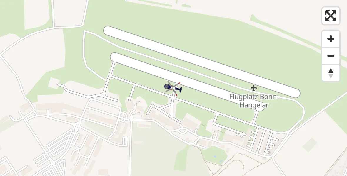 Flugroute Polizeihubschrauber Bonn-Hangelar Flugplatz - Bonn-Hangelar Flugplatz, 02 April 2026, 13:37