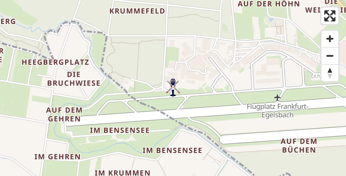 Flugroute Polizeihubschrauber Flughafen Frankfurt-Egelsbach - Flughafen Frankfurt-Egelsbach, 02 April 2026, 13:38