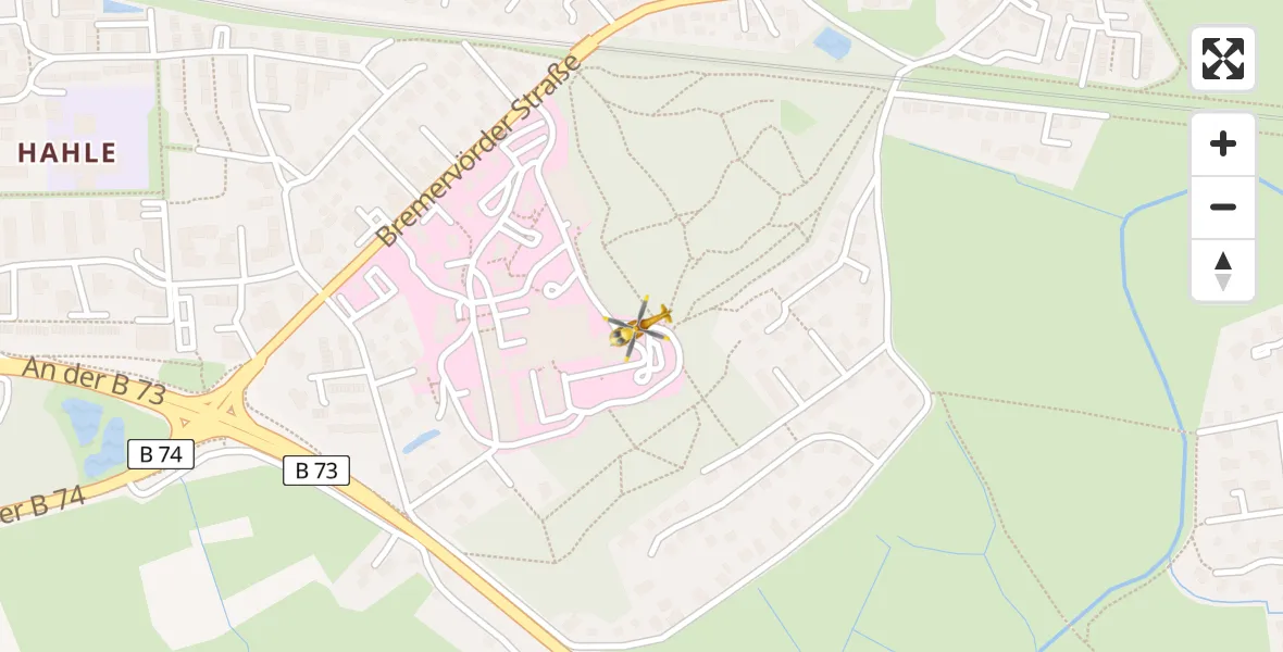 Flugroute Rettungshubschrauber Stade - Stade, 02 April 2026, 14:59