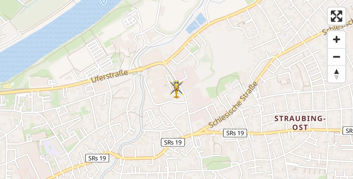 Flugroute Rettungshubschrauber Sankt Elisabeth Hospital Straubing - Sankt Elisabeth Hospital Straubing, 02 April 2026, 15:07