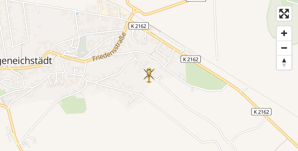 Flugroute Rettungshubschrauber Mücheln (Geiseltal) - Mücheln (Geiseltal), 02 April 2026, 16:00