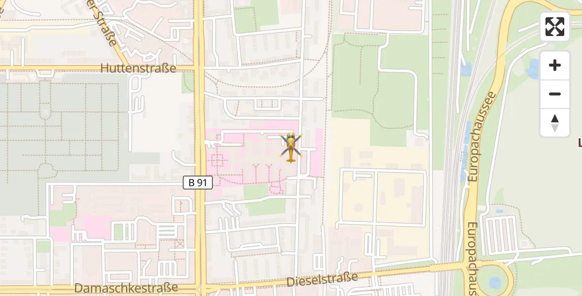 Flugroute Rettungshubschrauber BG Hospital Bergmannstrost Halle - BG Hospital Bergmannstrost Halle, 02 April 2026, 16:36