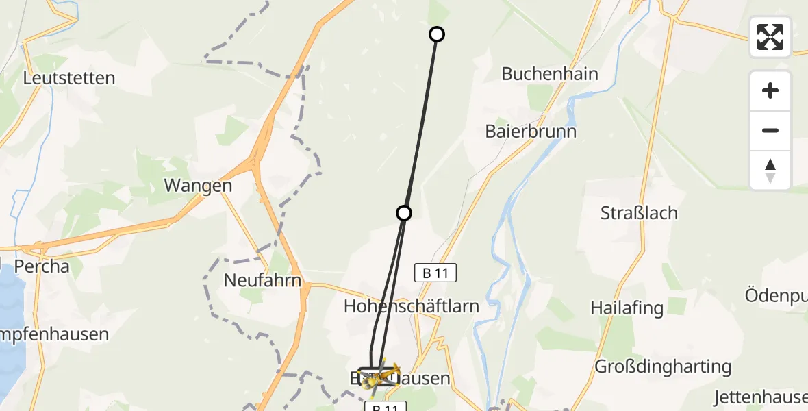Flugroute Rettungshubschrauber Schäftlarn - Schäftlarn, 02 April 2026, 17:19