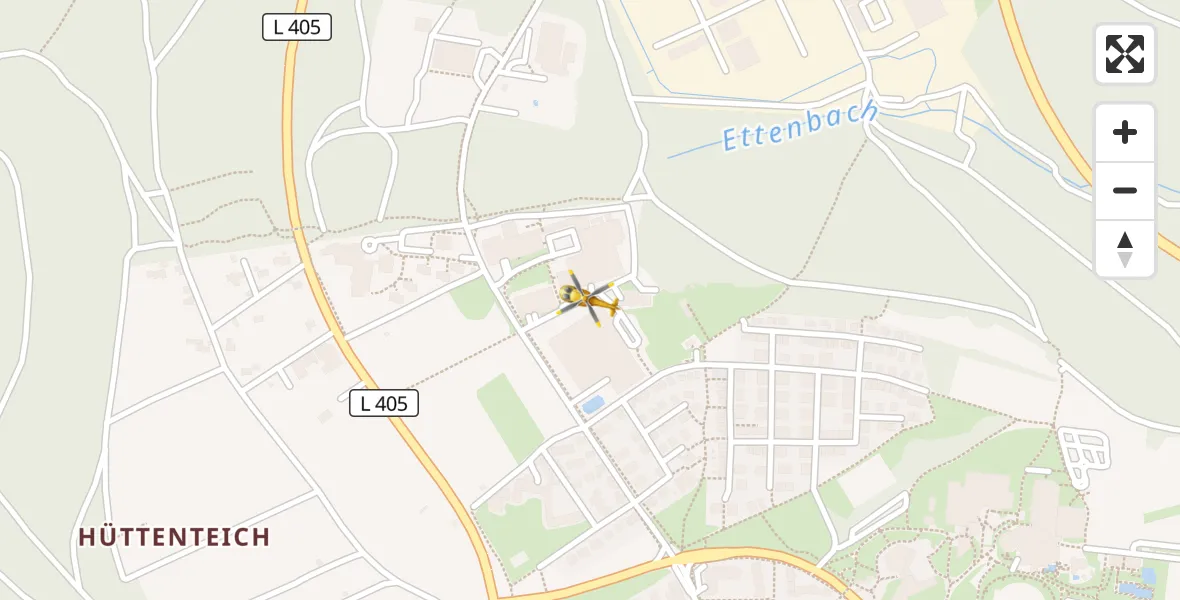 Flugroute Rettungshubschrauber Freudenstadt - Baden-Württemberg, 02 April 2026, 19:16
