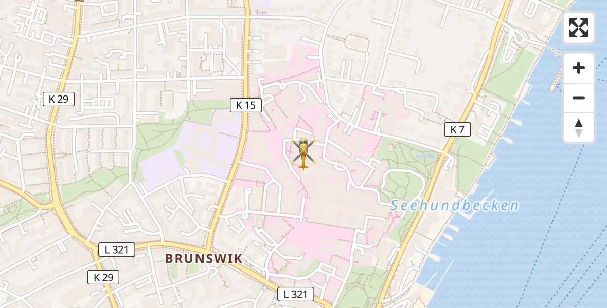 Flugroute Rettungshubschrauber Kiel - Kiel, 03 April 2026, 01:15