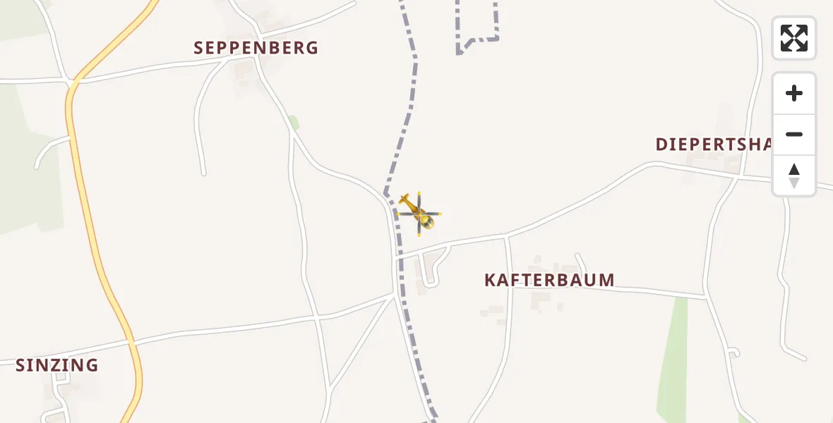 Routekaart van de vlucht: Rettungshubschrauber nach Schnaitsee