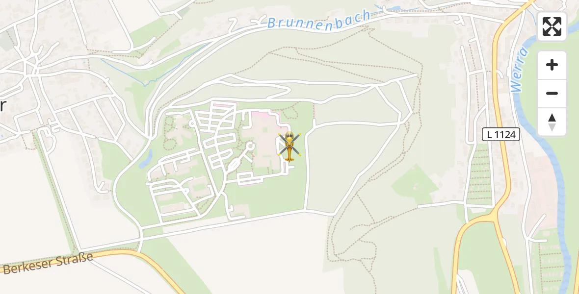 Flugroute Rettungshubschrauber Helios Clinic Meiningen - Helios Clinic Meiningen, 03 April 2026, 07:07