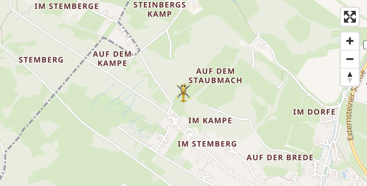 Flugroute Rettungshubschrauber Horn-Bad Meinberg - Horn-Bad Meinberg, 03 April 2026, 09:16