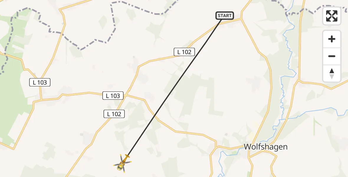 Routekaart van de vlucht: Rettungshubschrauber nach Groß Pankow (Prignitz)