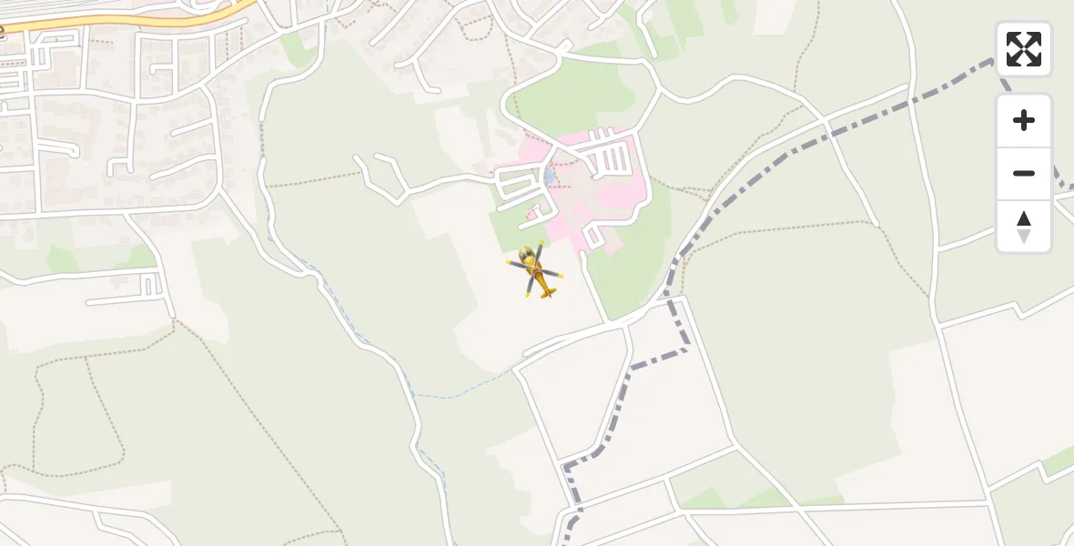 Flugroute Rettungshubschrauber Ochsenfurt Hospital - Ochsenfurt Hospital, 03 April 2026, 09:38