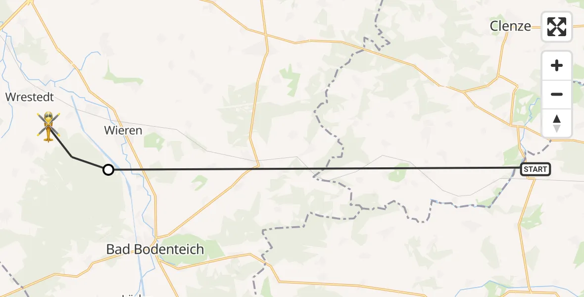 Routekaart van de vlucht: Rettungshubschrauber nach Wrestedt, K 62