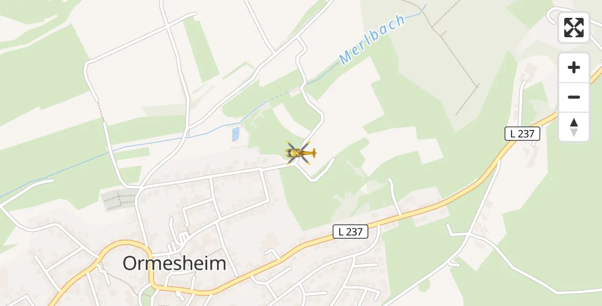 Flugroute Rettungshubschrauber Mandelbachtal - Mandelbachtal, 03 April 2026, 10:29