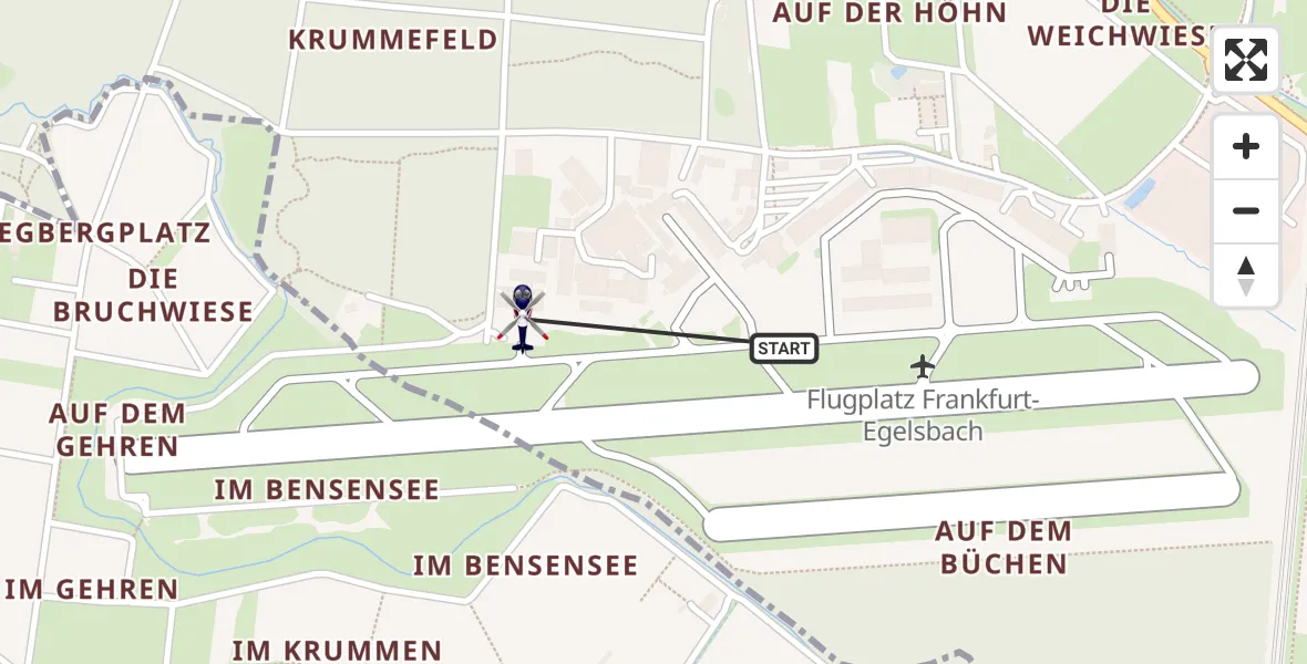 Flugroute Polizeihubschrauber Flughafen Frankfurt-Egelsbach - Flughafen Frankfurt-Egelsbach, 03 April 2026, 11:47