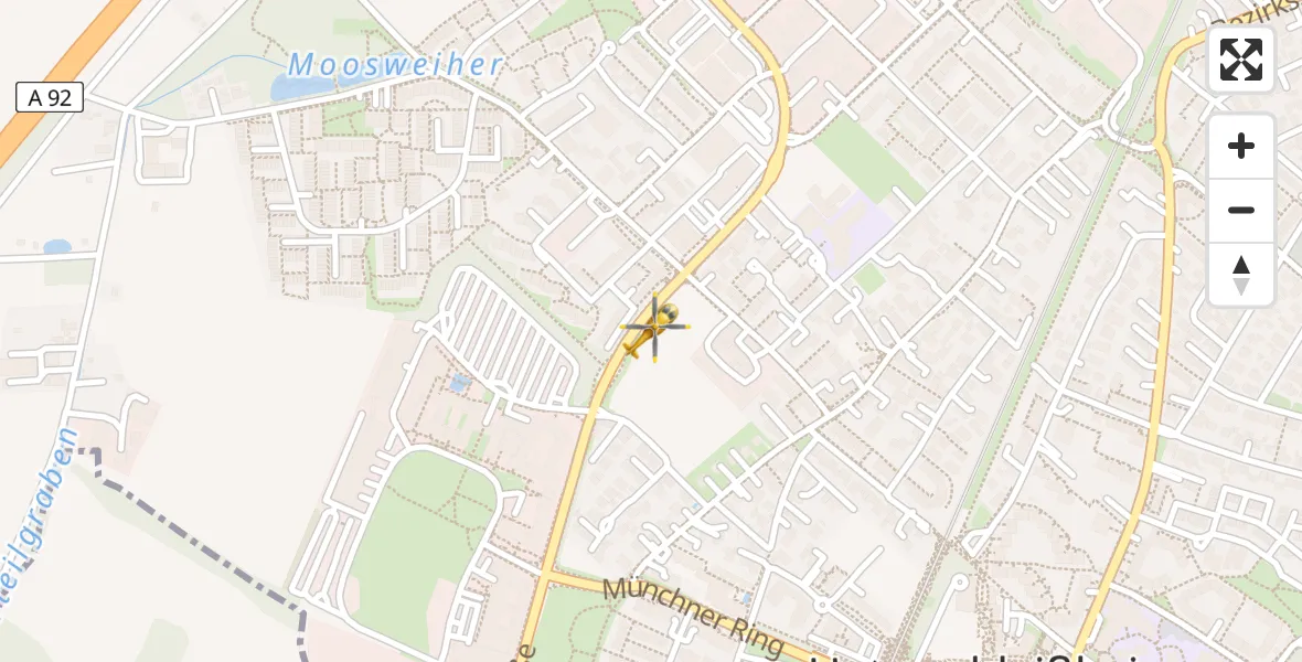 Flugroute Rettungshubschrauber Unterschleißheim - Unterschleißheim, 03 April 2026, 12:53