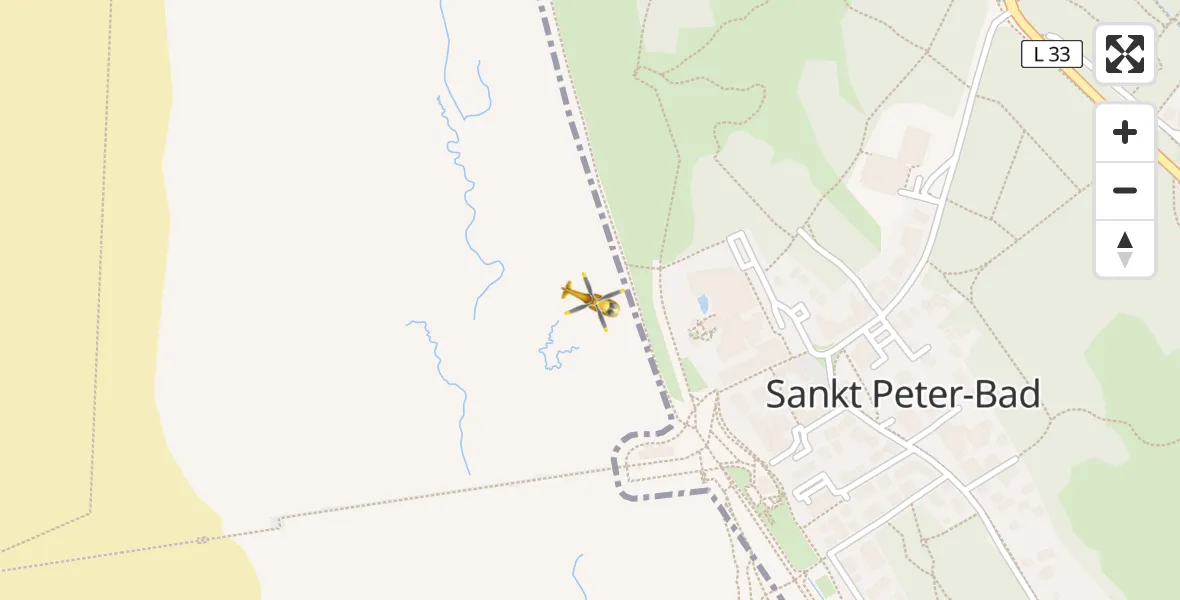Flugroute Rettungshubschrauber Sankt Peter-Ording - Sankt Peter-Ording, 03 April 2026, 12:57